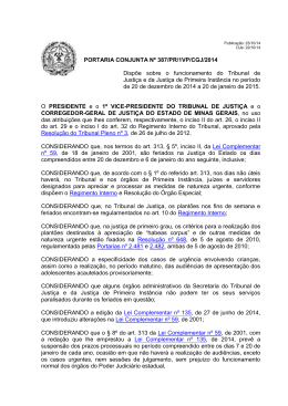 Portaria-conjunta Nº 387/PR/1VP/CGJ/2014