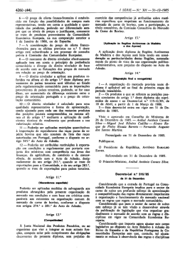 Decreto-Lei n.° 516/85 de 31 de Dezembro