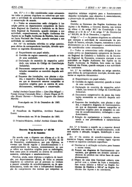 Decreto Regulamentar n.° 83/85 de 30 de Dezembro