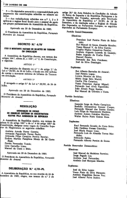 " 4 -- Os deputados assum&iacute;r&atilde;o a responwbilichde pelo
