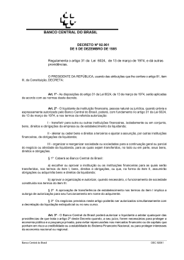Decreto 92061 - Banco Central do Brasil