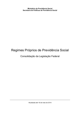 Consolidação das leis sobre Regime Próprio da