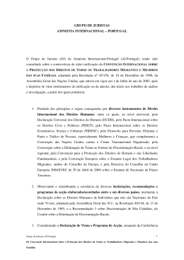 GRUPO DE JURISTAS AMNISTIA INTERNACIONAL &ndash; PORTUGAL
