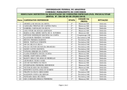 Resultado definitivo da atendimento diferenciado - Comvest