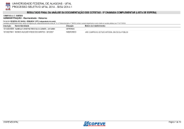 Quinta Chamada Complementar - Lista De Espera