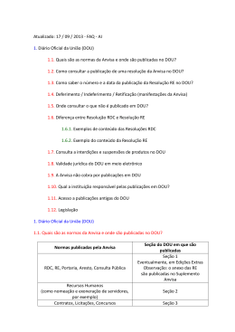 Di&aacute;rio Oficial da Uni&atilde;o (DOU)