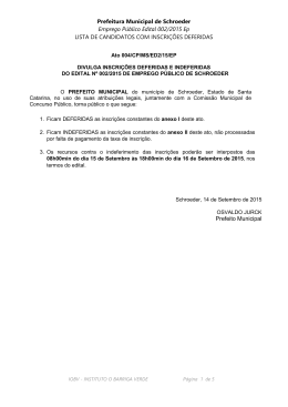 Prefeitura Municipal de Schroeder Emprego P&uacute;blico