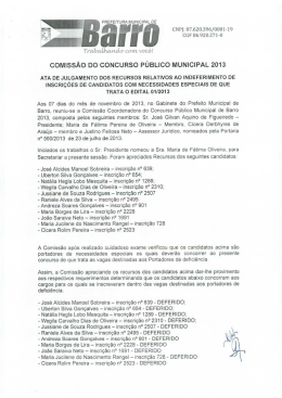 nova relação de inscrições deferidas para pne - barro -ce
