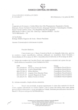 oficio do banco central sobre deferimento de