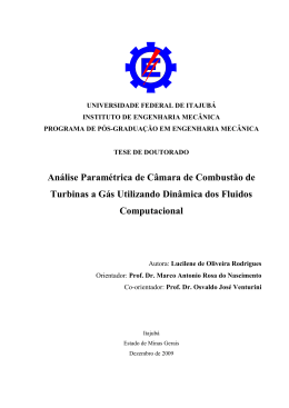 An&aacute;lise Param&eacute;trica de C&acirc;mara de Combust&atilde;o de Turbinas