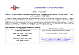 149/2005 - Sorteio &iacute;tem das ementas DHLA