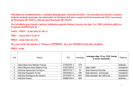 Resultado do Credenciamento &ndash; Cadastro Emergencial &ndash; fevereiro