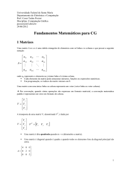 Fundamentos Matem&aacute;ticos para CG
