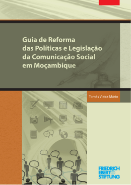 Guia de reforma das políticas e legislação da comunicação social