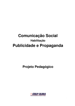 Comunicação Social Publicidade e Propaganda