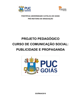 PROJETO PEDAGÓGICO CURSO DE COMUNICAÇÃO SOCIAL