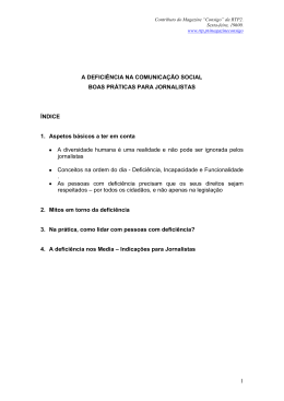 A Defici&ecirc;ncia na Comunica&ccedil;&atilde;o Social
