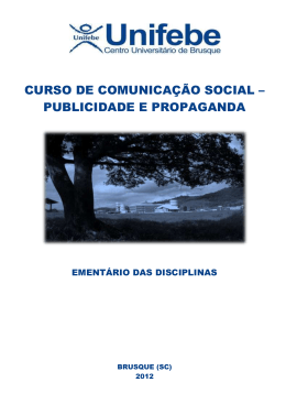 curso de comunicação social – publicidade e propaganda