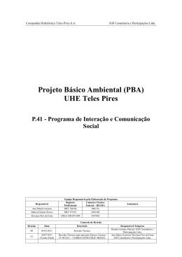 P 41 - Intera&ccedil;&atilde;o e Comunica&ccedil;&atilde;o Social