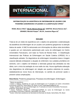 RESUMO Trata-se de um relato de experi&ecirc;ncia com o objetivo de