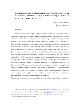Do Surgimento da Teoria do Desenvolvimento &agrave; Concep&ccedil;&atilde;o de