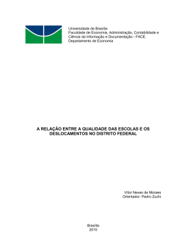 a rela&ccedil;&atilde;o entre a qualidade das escolas e os deslocamentos