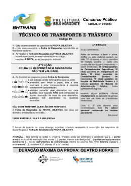 Prova - BHTrans