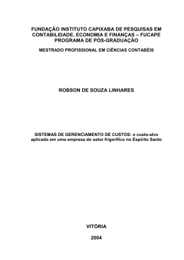 LINHARES, Robson de Souza. Sistemas de gerenciamento de custos