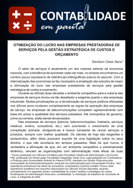 Otimiza&ccedil;&atilde;o do Lucro nas Empresas Prestadoras de Servi&ccedil;os pela