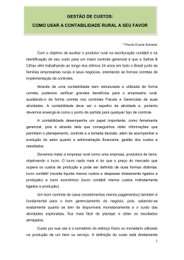 GEST&Atilde;O DE CUSTOS: COMO USAR A