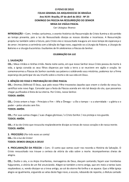 Vig&iacute;lia Pascal - Arquidiocese de Bras&iacute;lia