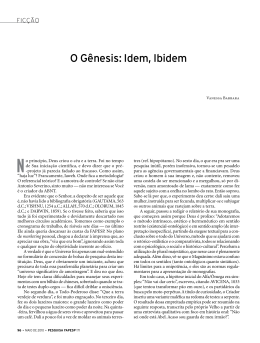 O Gênesis: Idem, Ibidem - Revista Pesquisa FAPESP