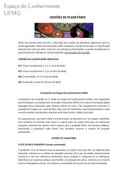 SESS&Otilde;ES DE PLANET&Aacute;RIO - Espa&ccedil;o do Conhecimento UFMG