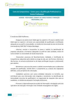 Carta de Compromisso - Centro para a Qualificação