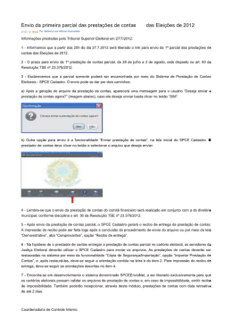 documenta&ccedil;&atilde;o dever&aacute; ser encaminhada pela internet