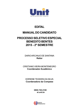 edital manual do candidato processo seletivo especial