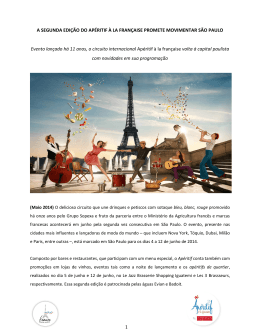 1 A SEGUNDA EDI&Ccedil;&Atilde;O DO AP&Eacute;RITIF &Agrave; LA FRAN&Ccedil;AISE PROMETE