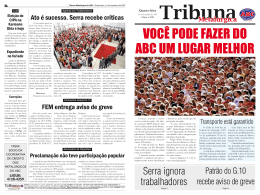 Serra ignora trabalhadores - Sindicato dos Metal&uacute;rgicos do ABC