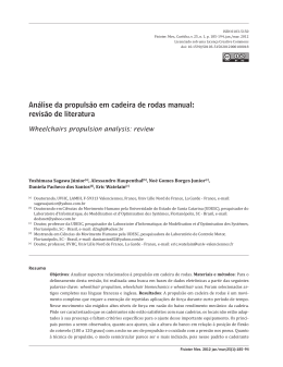 An&aacute;lise da propuls&atilde;o em cadeira de rodas manual