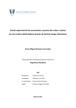 Estudo experimental do escoamento a jusante das rodas e estator
