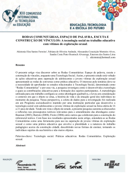 RODAS COMUNIT&Aacute;RIAS, ESPA&Ccedil;O DE PALAVRA