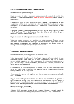 Resumo das regras Rugby