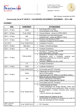 DIA HOR&Aacute;RIO ATIVIDADES - Col&eacute;gio Passionista S&atilde;o Gabriel