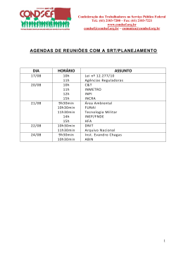 Confira aqui calendário de reuniões