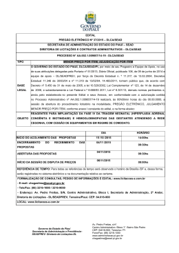 DIA HOR&Aacute;RIO INICIO DO ACOLHIMENTO DAS PROPOSTAS 15