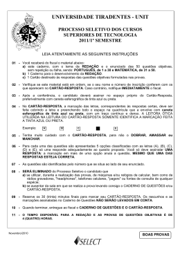 2011-1 Superior de Tecnologia - Provas
