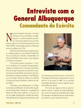 entrevista - General Albuquerque Comandante do Ex&eacute;rcito