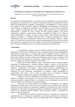 1 Contribui&ccedil;&atilde;o ao Estudo dos Custos Indiretos na Ind&uacute;stria