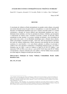 IPEA - Custos da Viol&ecirc;ncia - Observat&oacute;rio de Seguran&ccedil;a P&uacute;blica