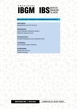 resultado - processo seletivo para estágio em laboratórios do